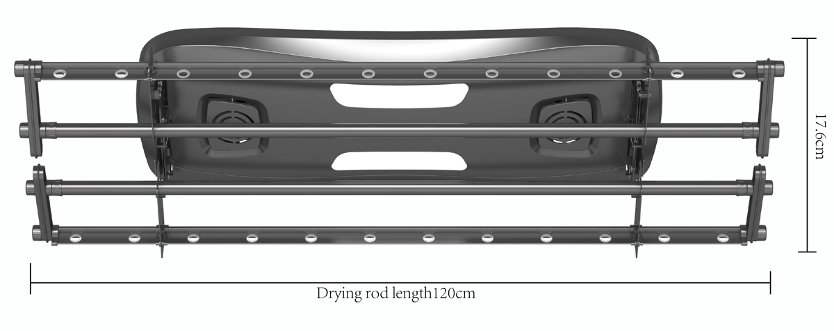 Smart Electric Clothes Rack LY0931B Gunmetal Gray Parameter 2