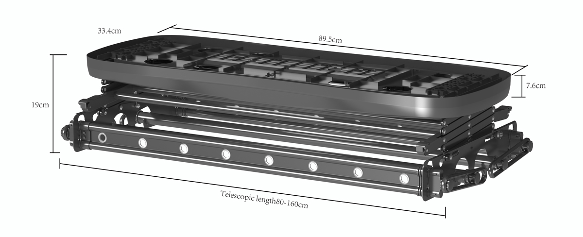 Smart Electric Clothes Rack LY0923B Gunmetal Gray Parameter 1